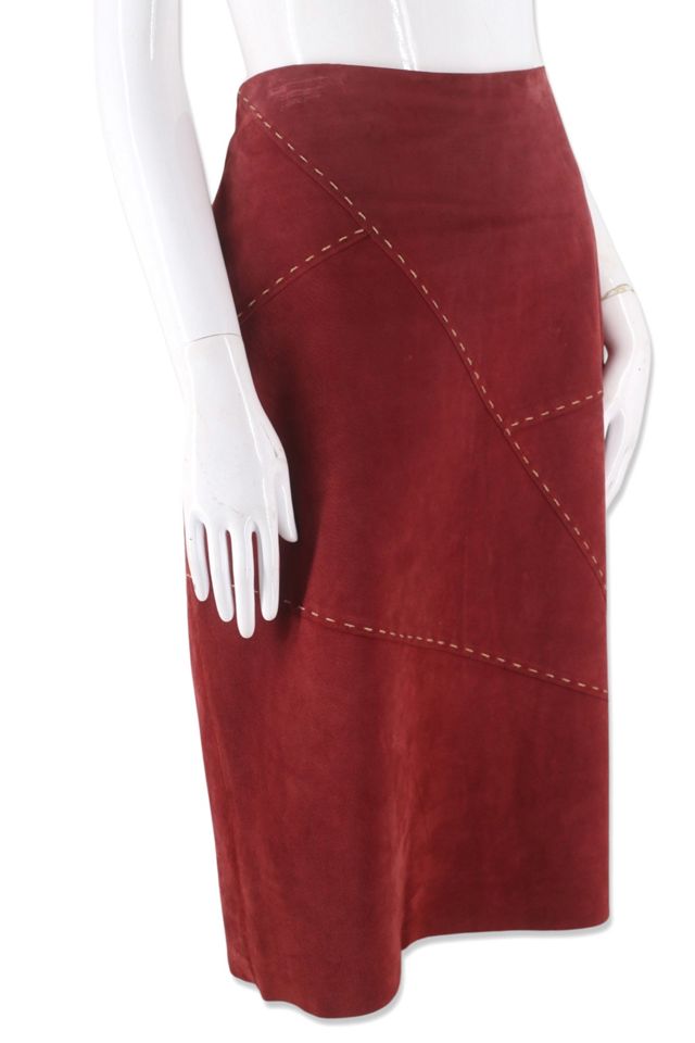 1990s Patchwork Suede A Line Skirt Selected By Ritual Vintage #1