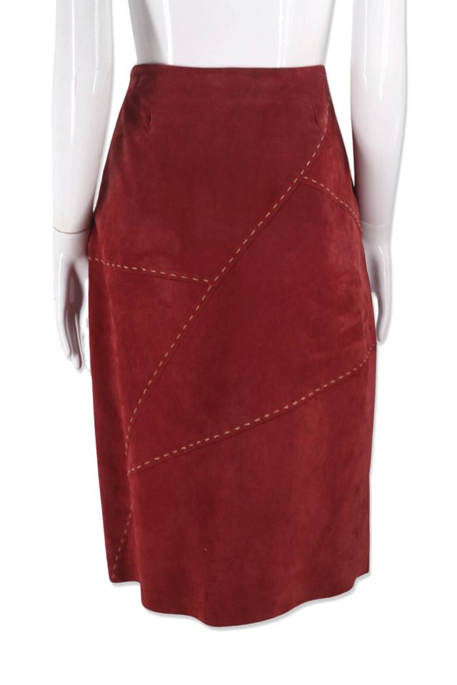1990s Patchwork Suede A Line Skirt Selected By Ritual Vintage #2