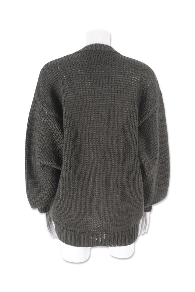 1980s Charcoal Handmade Cardigan Sweater Selected By Ritual Vintage #2