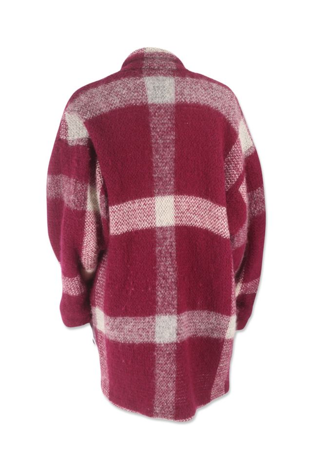 1980s Exaggerated Check Cardigan Sweater Coat Selected By Ritual Vintage #2