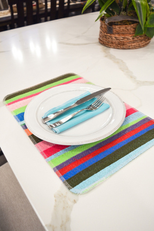 Marley's Monsters Scrap Felt Placemat / Drying Mat at Free People, Size: 12" X 18"