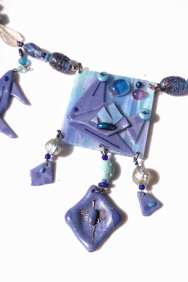 Designer Antique Art Glass Necklace Selected by Garbage Soup #2