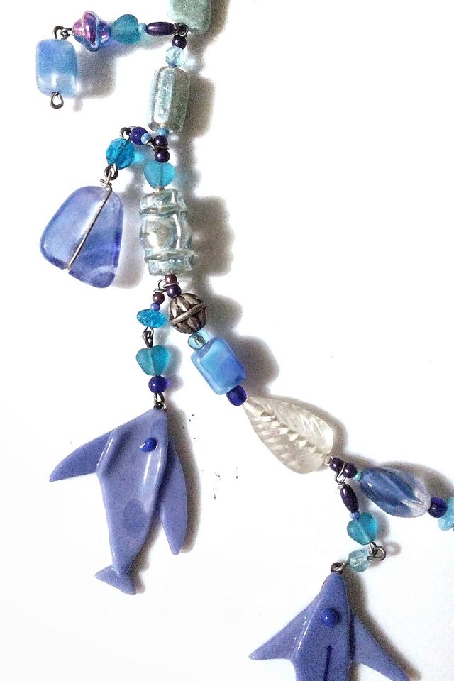 Designer Antique Art Glass Necklace Selected by Garbage Soup #3