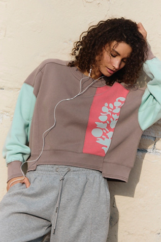 Intercept Logo Pullover by FP Movement at Free People, Pale Taupe Combo, XS