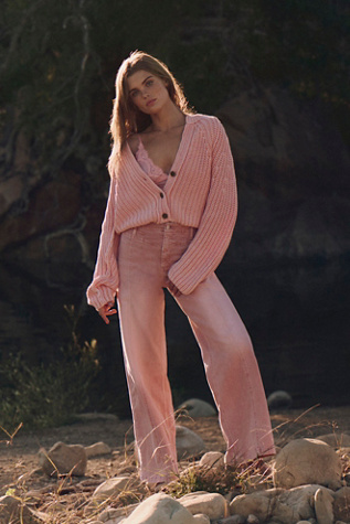 We The Free Libre Wide-Leg Jeans at Free People in Pink, Size: 32 S