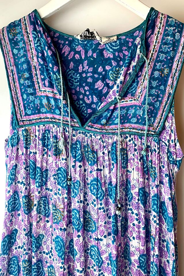 Vintage Tissue Thin Bohemian Print Dress Selected by Nomad Vintage #1
