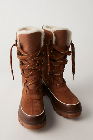 SOREL Tivoli V Tall Waterproof Snow Boots at Free People in Brown, Size: US 8.5