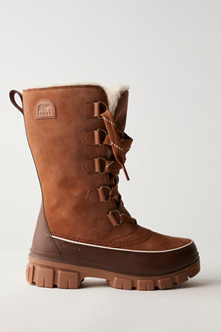Женские ботинки Sorel Tivoli V Tall Waterproof Snow, цвет: Бархатный рыжевато-коричневый / Табачный — фото 3