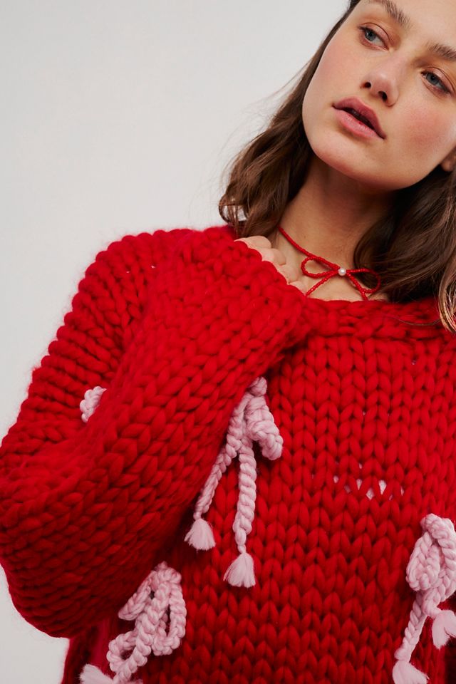 Hope Macaulay Red Bow Sweater #3