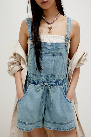 We The Free Midnight Interlude Shortall at Free People in Light Wash, Size: L