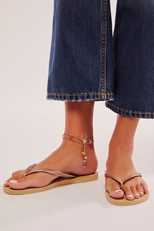 Havaianas Slim Flip Flops at Free People in Sand, Size: Large