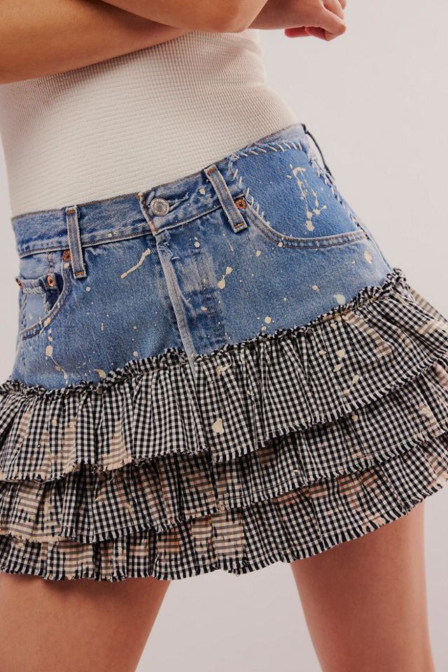 Mini Gingham Volants en Denim Tricia Fix #2