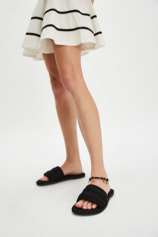 Room Service Slide Sandals by FP Collection at Free People in Black, Size: US 9