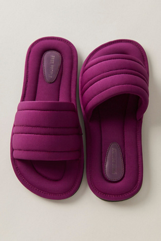 Room Service Slide Sandals By FP Collection At Free People In Berry, Size: US 6