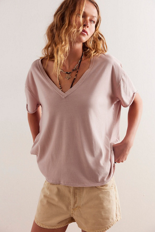 We The Free Nina V-Neck Tee at Free People in Cashmere, Size: XS