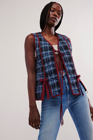 Damson Madder Aliva Bow Gilet | Free People