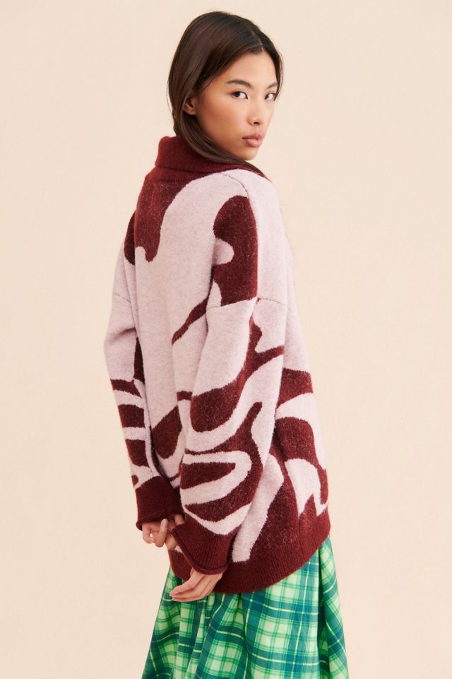 Damson Madder Ecru Knit Cardigan #1