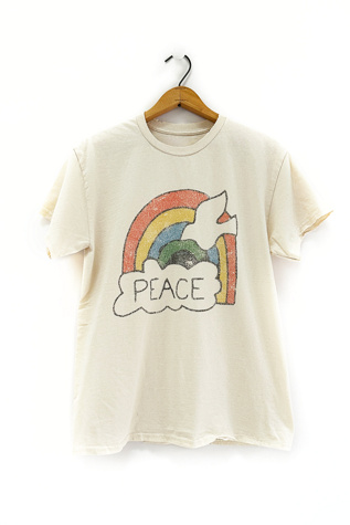 Hatch General Store Peace, Dove, Rainbow Distressed T-Shirt