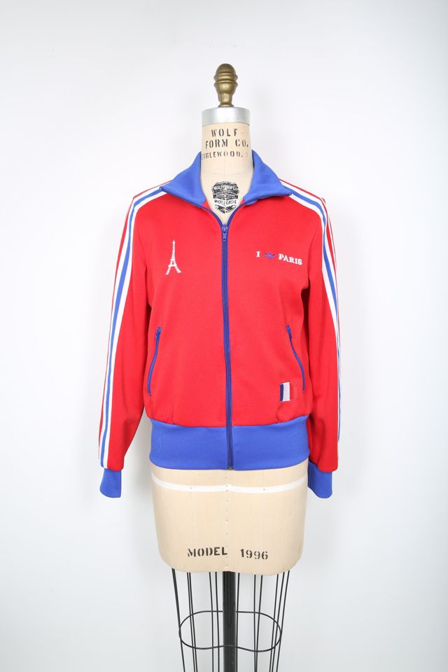 Y2K Adidas I LOVE PARIS Sports Bomber Jacket Selected by Love Rocks ...