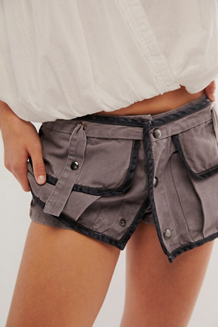 Alitza Micro Skort at Free People in Charcoal, Size: US 10