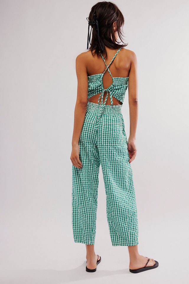 Heatwave Onepiece with Ring Ties in Palm Print