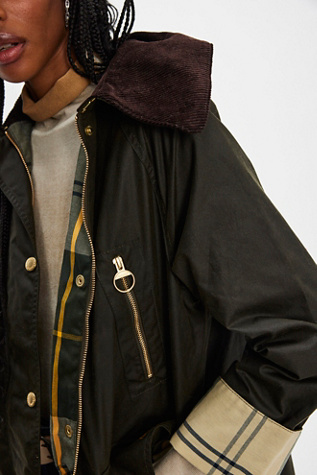 Free People Barbour Ebberston Waxed Jacket at MarketFair