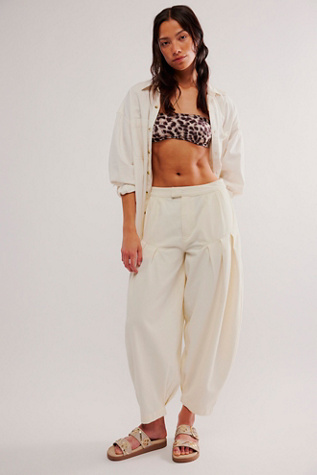 Sarina Pleated Trousers at Free People in Optic White, Size: US 8