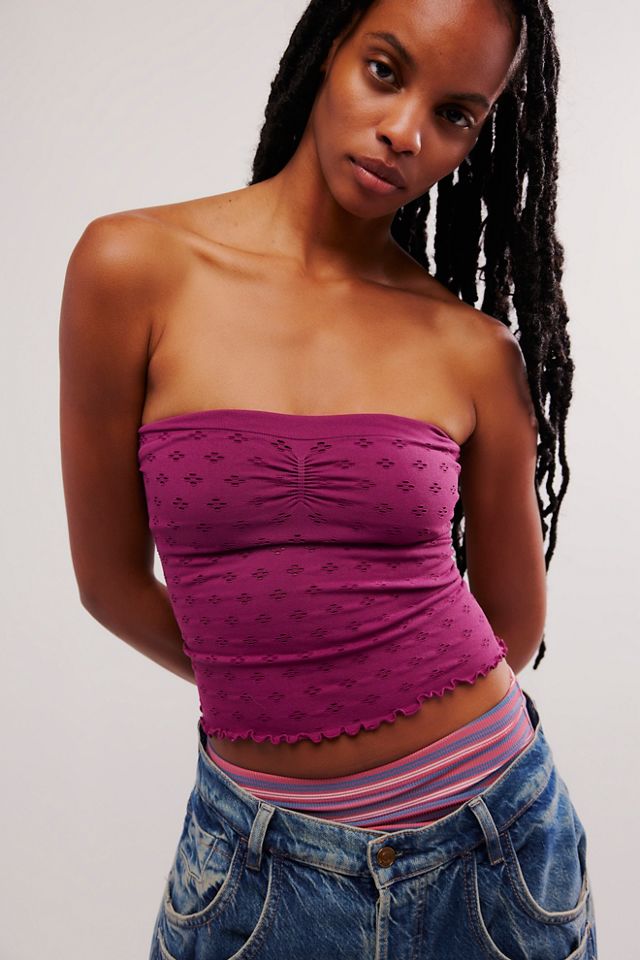 Eyelet Seamless Tube Top #2