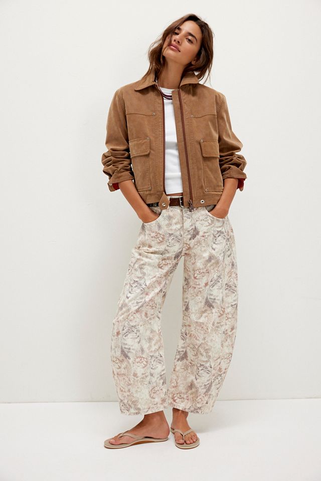 Good Luck Printed Barrel Pant