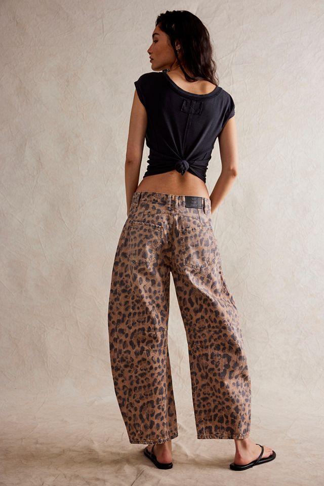 We The Free Good Luck Printed Barrel Jeans | Free People