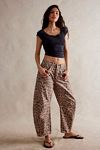 We The Free Good Luck Printed Barrel Jeans