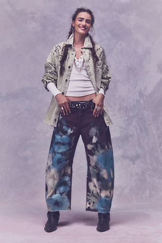 Jeans à jambes larges imprimés Good Luck We The Free