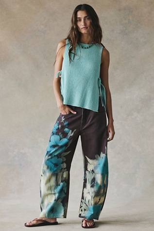 Jeans à jambes larges imprimés Good Luck We The Free