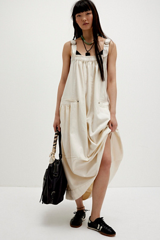 Machu Barrel Midi Dress at Free People in Ecru, Size: Large