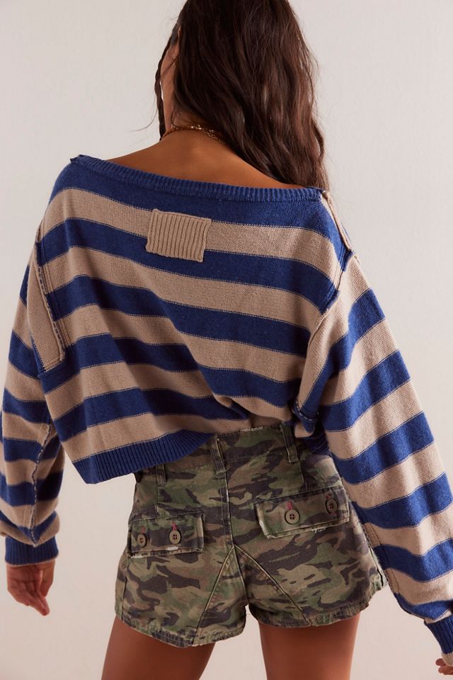 フリーピープル Free People Witness The Fitness Into The Blue Pullover レディース Sweate Free People Women's Witness The Fitness Into The Blue