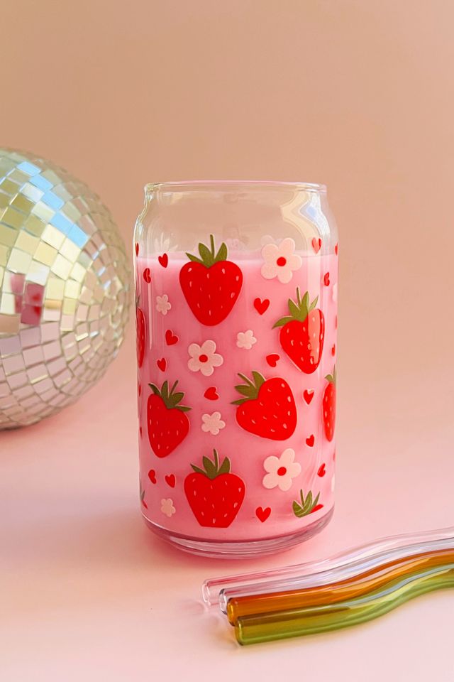 Golden Hour Designs Strawberry Dreams Glass Cup #1