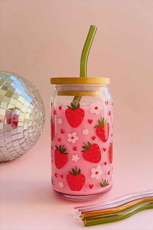 Golden Hour Designs Strawberry Dreams Glass Cup #3