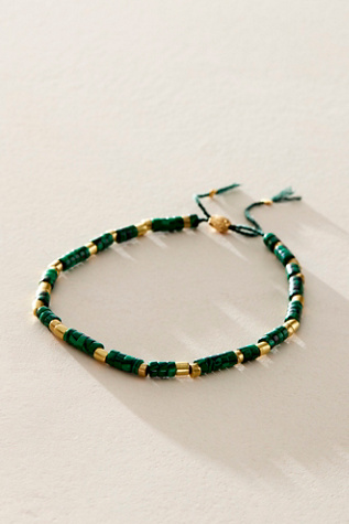 Sun Moon Rain Anklet at Free People in Malachite