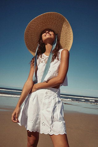 Salt Air Sun Hat at Free People in Steel Blue