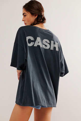 Johnny Cash Silo One-Size Tee by Daydreamer at Free People in Black