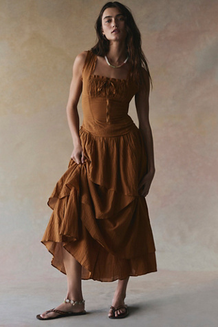 brown milkmaid dress Adult Mila Milkmaid Dress main image 1