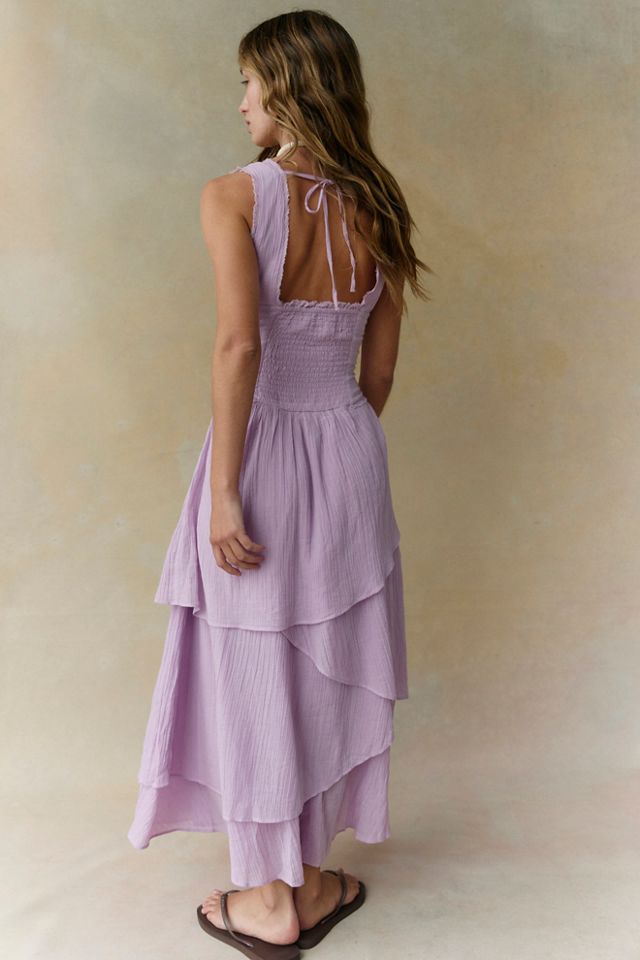 faithfull the brand midi dress sale Yvonne Midi Dress Leona Floral Lilac
