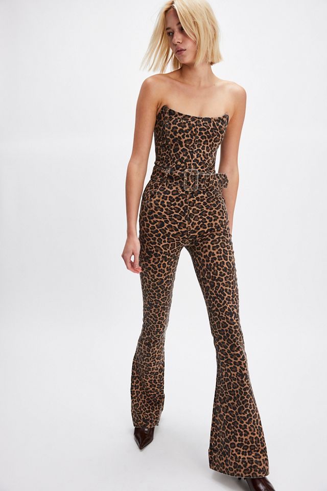 Free people leopard jumpsuit online