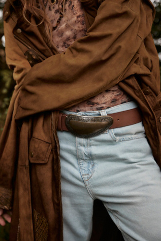 Paloma Buckle Belt at Free People in Cognac, Size: XS/S