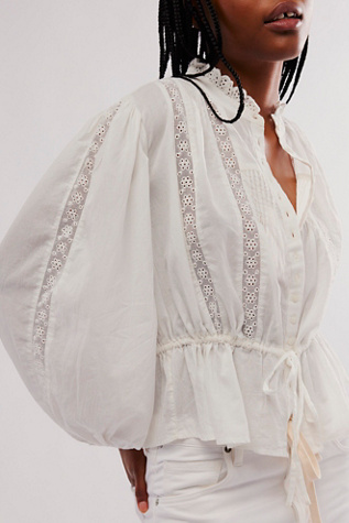 Best Of Me Blouse at Free People in Optic White, Size: XS