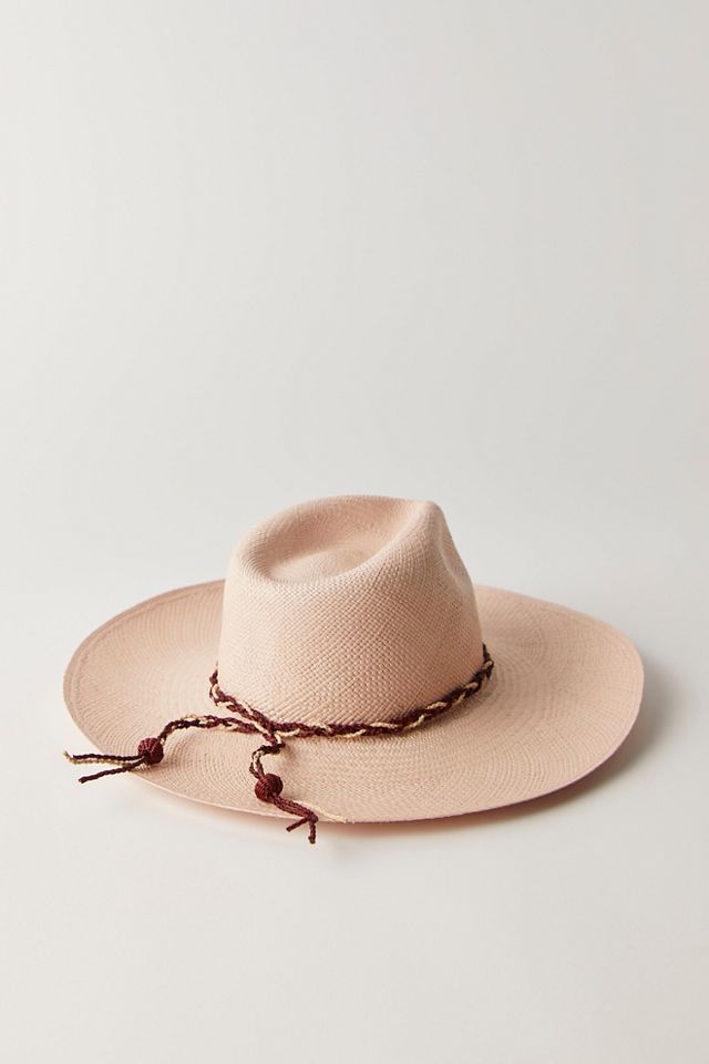 Chapeau de soleil avec cordon Hamptons Rose #1