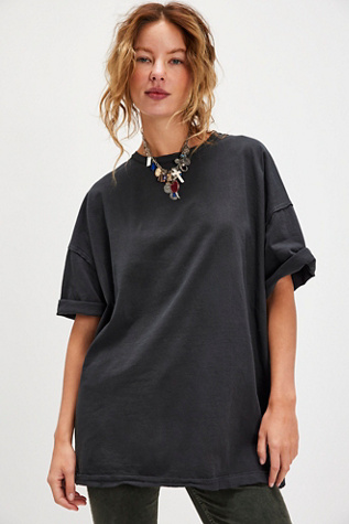 We The Free Devon Tee At Free People In Black, Size: Small