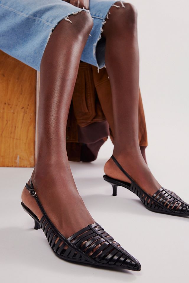 Uncaged Slingback Heels #1