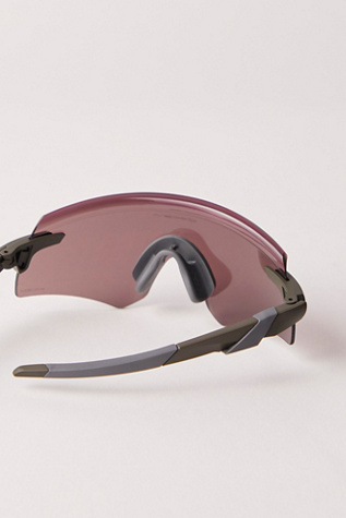 Женские солнцезащитные очки Oakley Encoder Performance Oversized Aviator Sunglasses, цвет: Оливковый / Розовый — фото 3