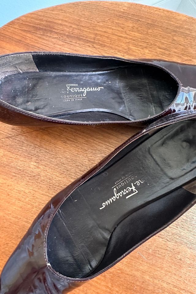 Vintage Croc Pattern Patent Leather Ferragamo Heel Selected by KA.TL.AK #1